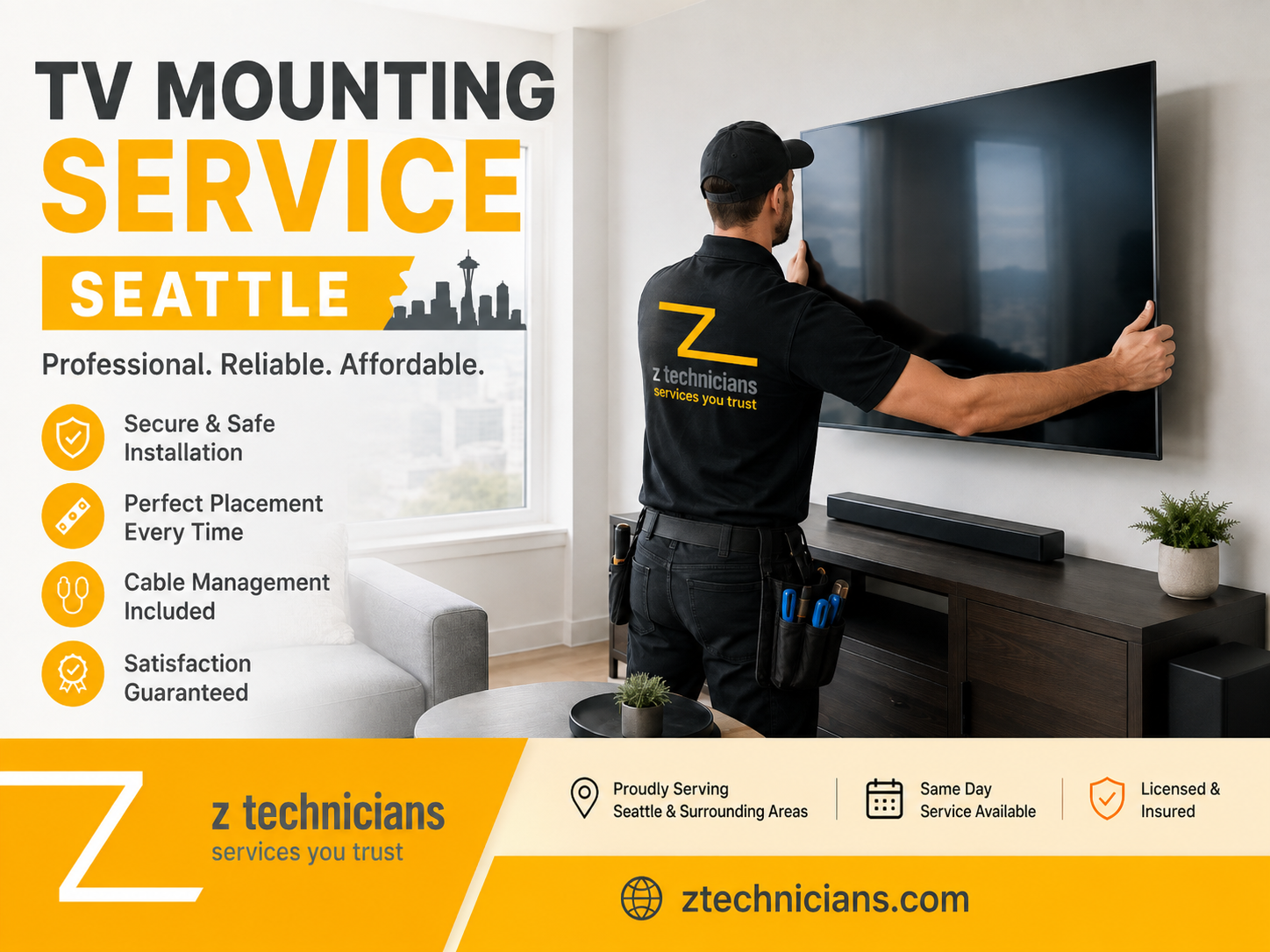 TV Mounting Service in Seattle